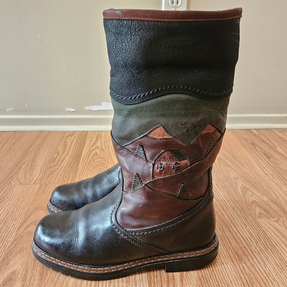 Anfibio Waterproof Leather Boho Plush Lined Fall Winter Boots Multicolor Sz 37. - Picture 3 of 11